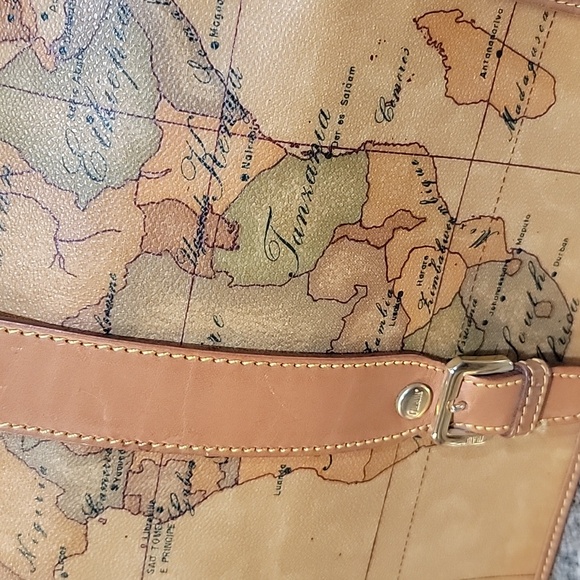 🌵Alviero Martini  EUC Classe Geo Print Crossbody/Shoulder Map Bag - Picture 3 of 14